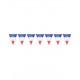 Bandera triangular plastico Francia 25 metros