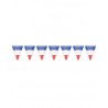 Bandera triangular plastico Francia 25 metros
