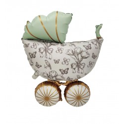 Globo carrito bebe verde 64x92 cm