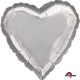 GLOBO CORAZON PLATA BARATO PARA HELIO DE 45 CM 18