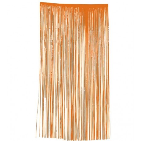Cortina naranja 100 x 200 cms barata para decoracion halloween