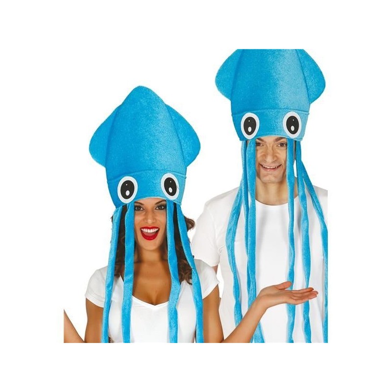 Gorro azul calamar sombrero 13350. Disfraces baratos online