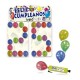 CARTEL FELIZ CUMPLEANOS 96X33 66X46 CM CON GLOBOS