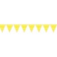 BANDERAS TRIANGULARES PLASTICO AMARILLO PUNTOS 5 M