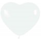 GLOBO CORAZON BLANCO LATEX 30 CM 12 50 UNIDADES