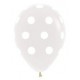 GLOBOS TRANSPARENTES CON PUNTOS BLANCOS R12 30CM