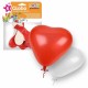 GLOBOS CORAZON ROJO Y BLANCO 6 UNIDADES 25 CM