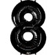 GLOBO HELIO NUMERO 8 NEGRO 86 CM FOIL