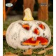 CALABAZA BLANCA CON LUZ 13 CM HALLOWEEN