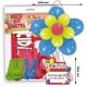 DECORACION FELICIDADES CON GLOBOS KIT FLOR