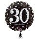 GLOBO 30 CUMPLEANOS NEGRO BRILLANTES 45