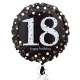 GLOBO 18 CUMPLEANOS NEGRO BRILLANTES 45