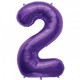 GLOBO NUMERO 2 COLOR PURPURA MORADO 86 CM HELIO