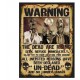 LETREROS ZOMBIES WARNING DE 38 X28 CM 2 UNIDADES