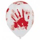 GLOBOS BLANCOS CON MANCHAS DE SANGRE ROJAS 6 UND