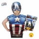 CAMISETA CON MASCARA CAPITAN AMERICA TALLA 3 A 6