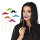 SET BIGOTES CON PALO DE COLORES FOTOCALL 6 UND