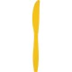 CUCHILLO AMARILLO PLASTICO 15 UNIDADES GRANDE