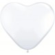 GLOBOS BLANCOS CORAZON LATEX 16 50 UDS SERPENTEX