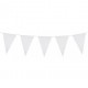 BANDERIN TRIANGULAR BLANCO 25 MT 20X30 CM