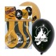 GLOBOS HALLOWEEN NEGROS NARANJAS BRUJAS CALABAZAS 12 UDS