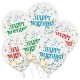 GLOBOS CUMPLEANOS CON CONFETI PARA RELLENAR 6 UDS