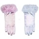 GUANTES PRINCESA INFANTILES CORTOS ROSAS O AZULES