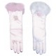 GUANTES PRINCESA INFANTILES LARGOS ROSAS O AZULES