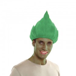 Peluca de troll verde trolls