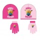 GORRO Y GUANTES MINIONS ROSA INVIERNO