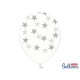 GLOBOS TRANSPARENTES CON ESTRELLAS PLATA 6 UDS 30 cm