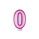 VELA CUMPLEANOS ROSA NUMERO 0