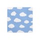 SERVILLETAS AZULES CON NUBES 33 X 33 CM 20 UDS