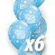 GLOBO ES UN NINO ESTRELLAS BABYSHOWER QUALATEX DE 6 UDS 30 CM