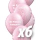 GLOBO DE COMUNION ROSA PERLADO PARA NINA 6 UDS QUALATEX 30 CM