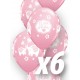 GLOBO ES UN NINA ELEFANTE BABYSHOWER QUALATEX DE 6 UDS 30 CM