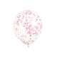 GLOBOS TRANSPARENTES CON CONFETI ROSA 6 UDS 30 CM