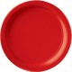 PLATOS ROJOS PLASTICO DURO 18 CM 6 UDS PREMIUM