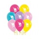 GLOBOS UNICORNIO COLORES 12 UDS 30 CM