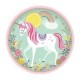 PLATOS UNICORNIO MAGICO DE 23 CM 8 UDS CUMPLEANOS