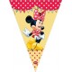 BANDERIN TRIANGULAR PARA DECORACION MINNIE ROJO