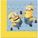 SERVILLETAS MINIONS PARA CUMPLEANOS 20 UDS DE 33X33 CM