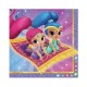 SERVILLETAS SHIMMER AND SHINE 33 X 33 CM 16 UDS