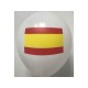 GLOBOS BLANCOS BANDERA DE ESPANA 30 CM 12 UDS