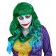 Peluca verde con flequillo para mujer Joker