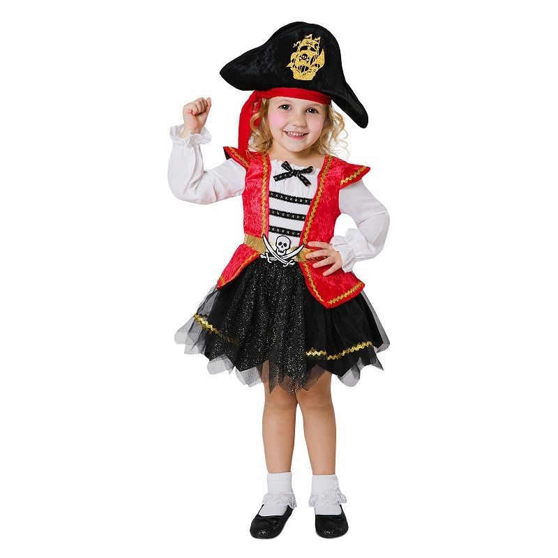 linda Marcar Chelín Disfraz pirata del caribe con falda para niña tallas -  Tusdisfracesbaratos.com