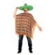 Poncho mejicano multicolor Talla L 52 54 adulto