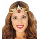 Diadema super heroina metalica wonder