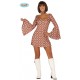 Disfraz disco dancer mujer anos 70 disco vestido