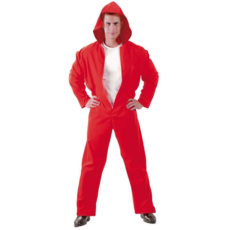 Disfraz ladron buzo rojo de casa para hombre adulto -  Tusdisfracesbaratos.com